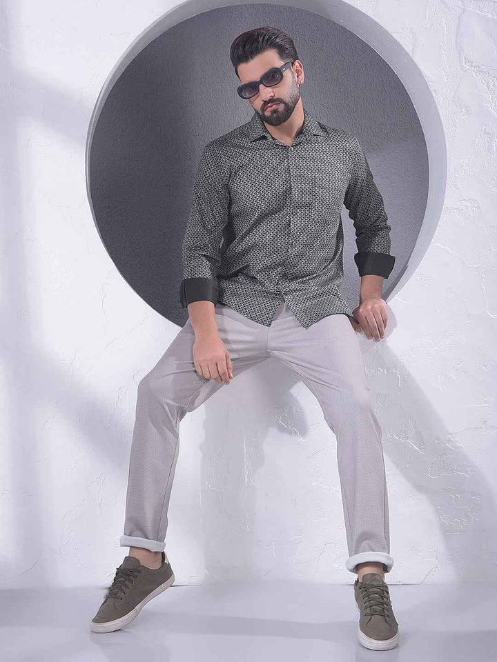 Green Graphic Print Shirt