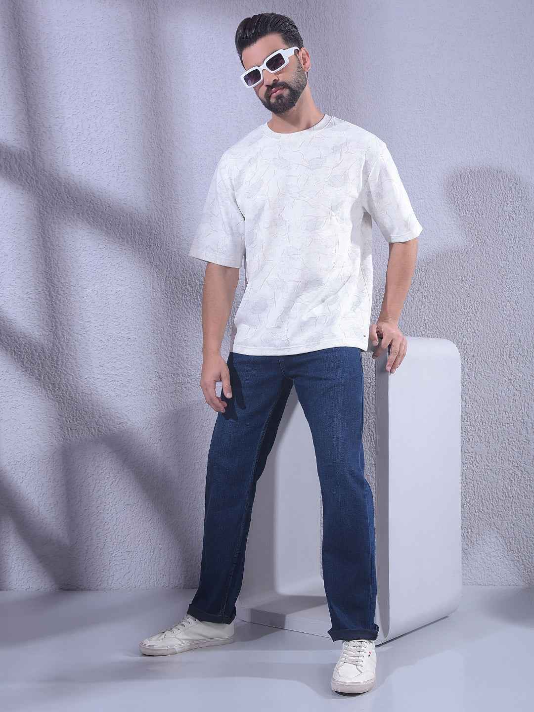 White Jacquard T-Shirt