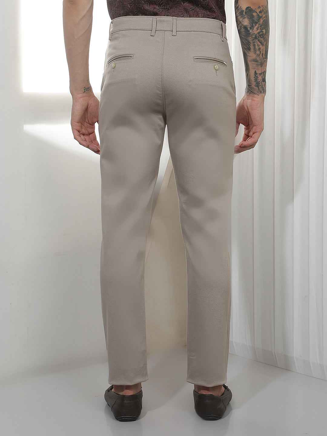 Classic Beige Casual Trousers