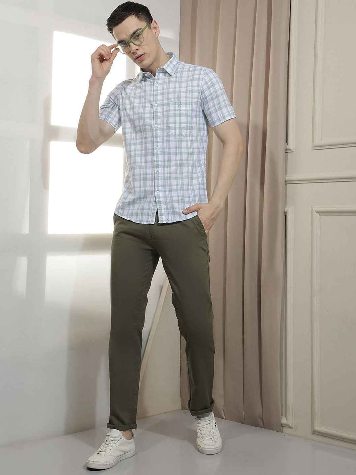Olive 100% Cotton Trousers