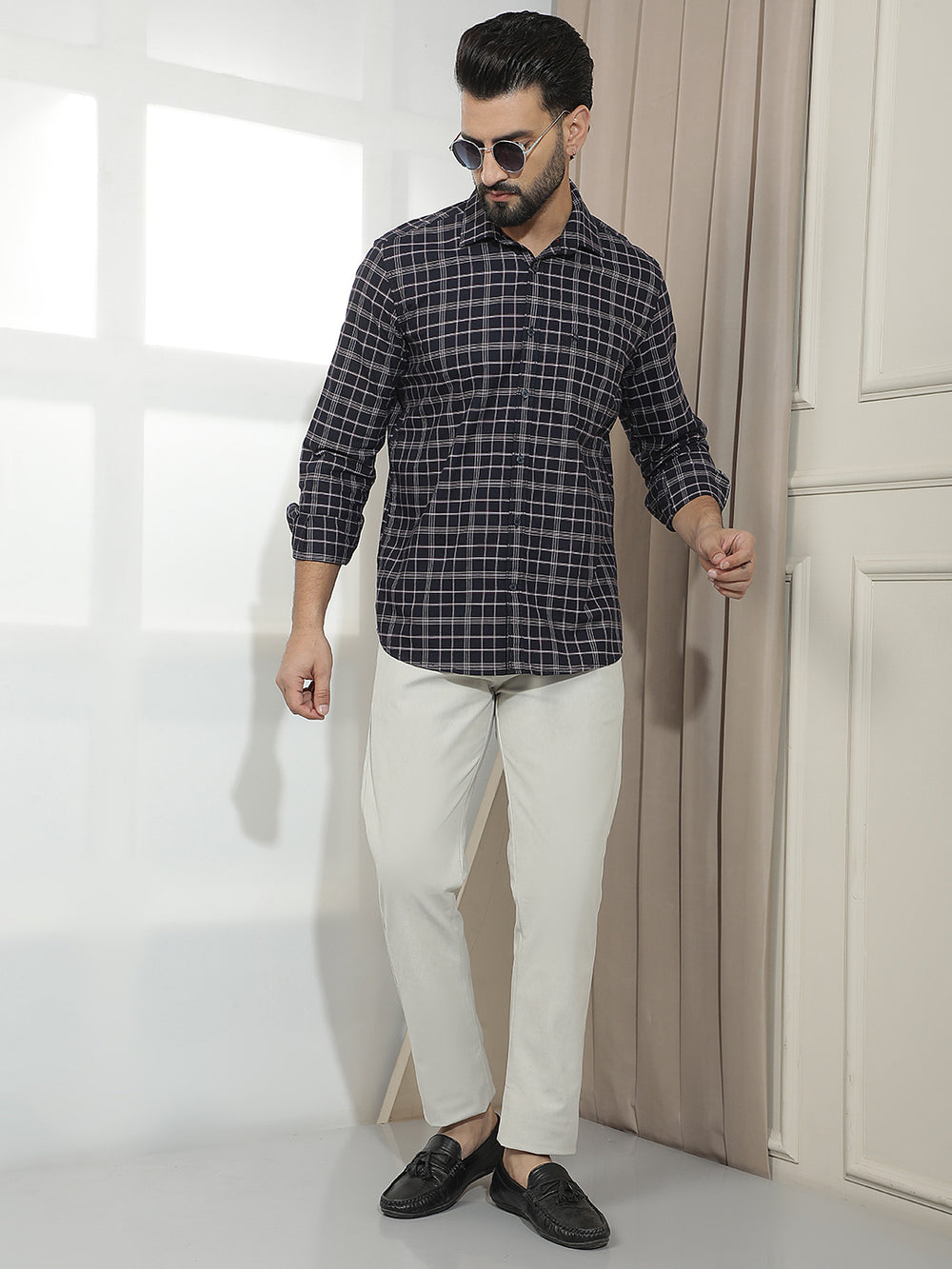 Refined Soft Cream Corduroy Trousers