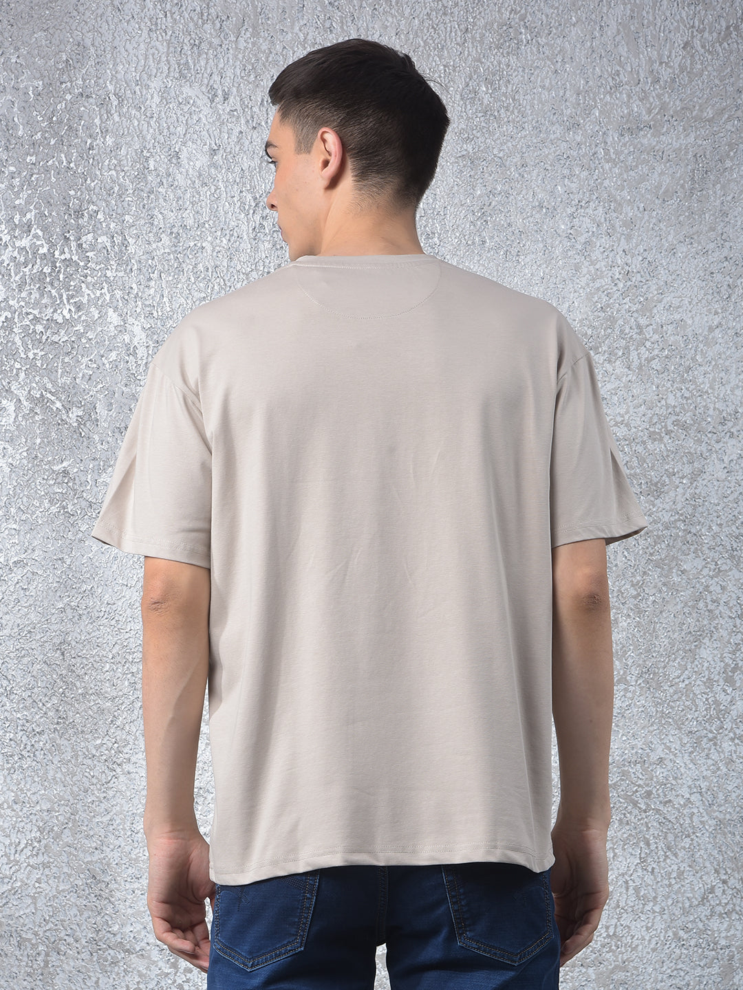 Beige Graphic Print T-Shirt