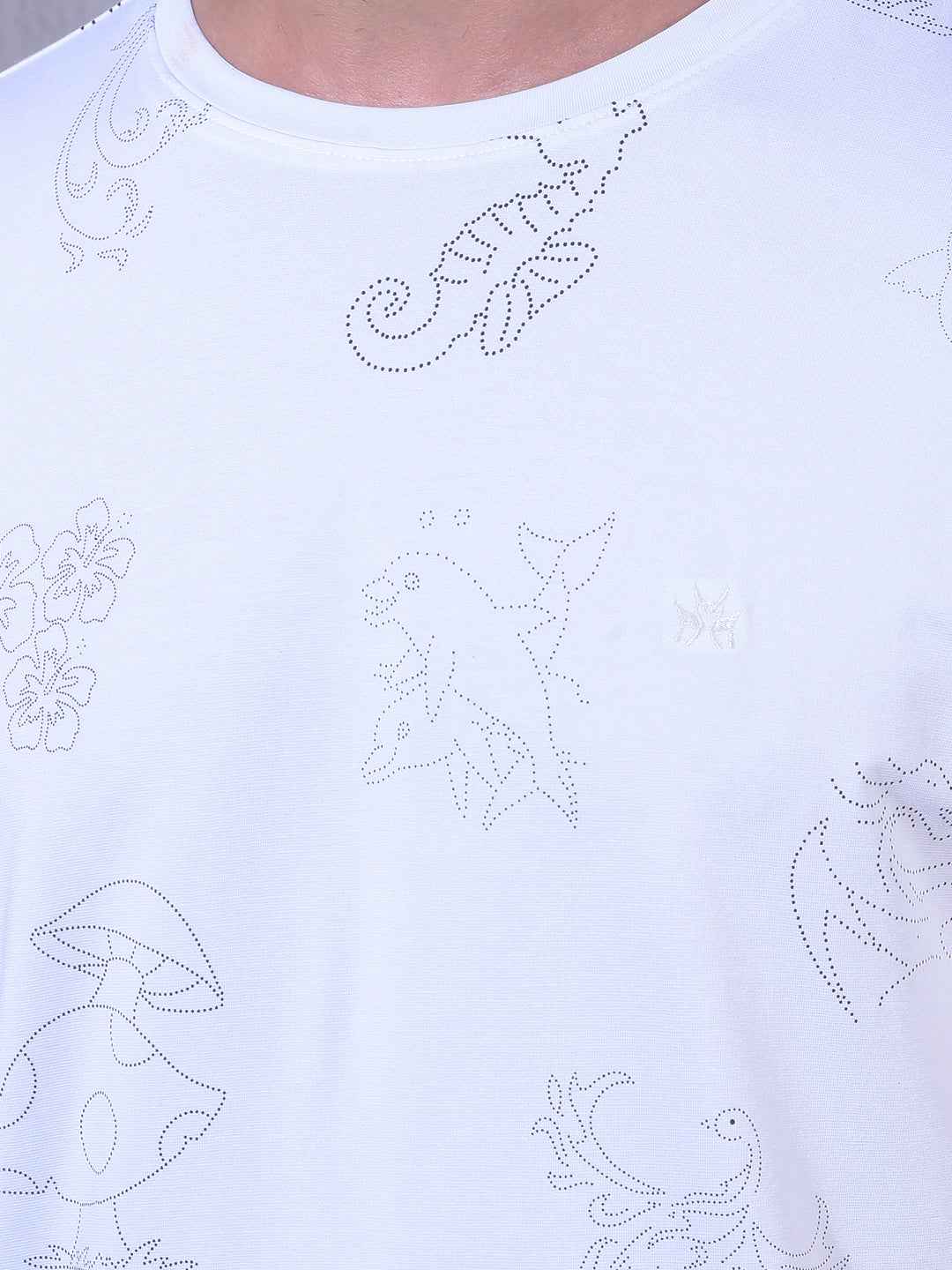 White Printed T-Shirt