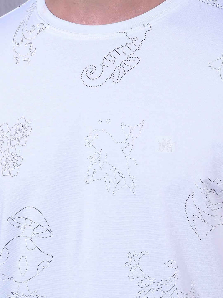 White Printed T-Shirt