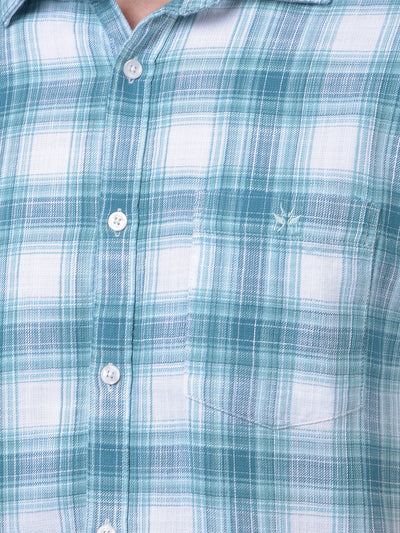 Green Checked 100% Cotton Shirt