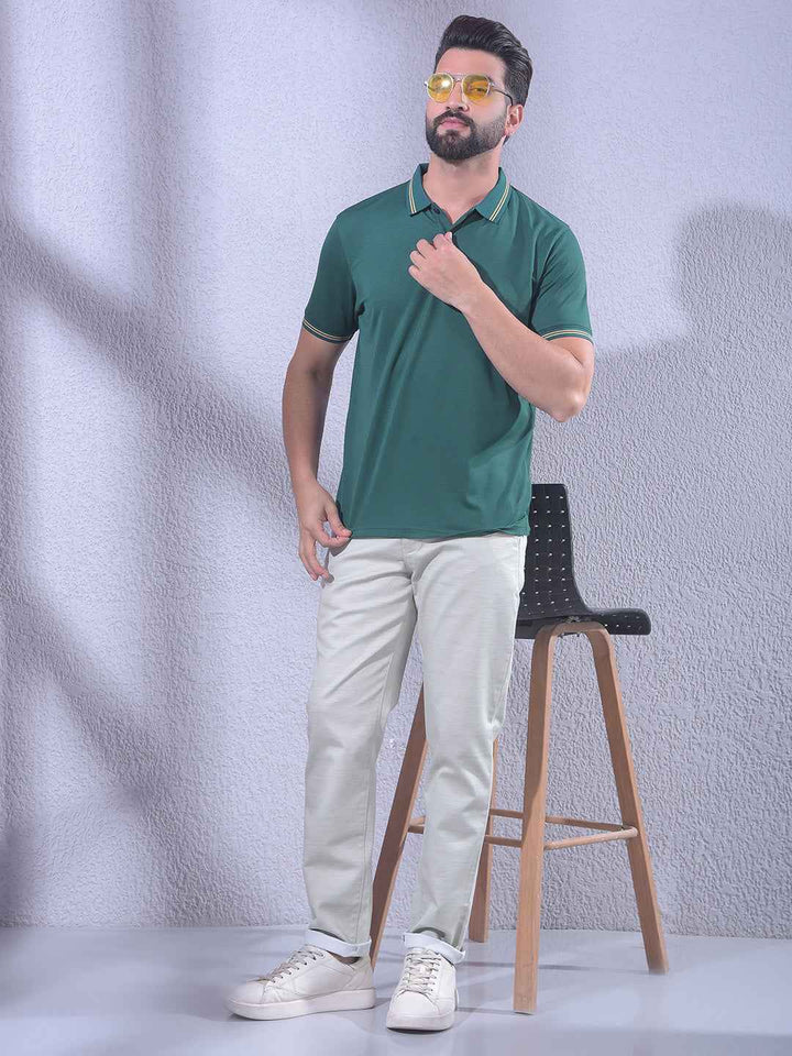 Green Polo Neck T-Shirt