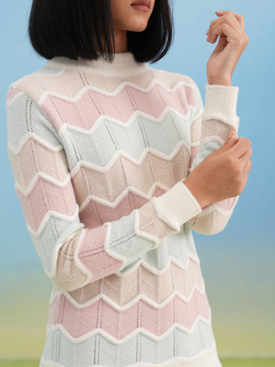 Off White Chevron Sweater