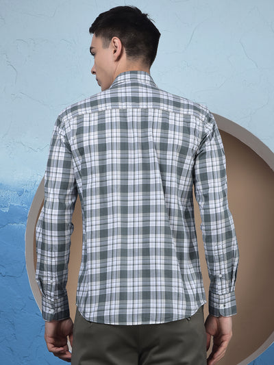 Grey Checked 100% Cotton Shirt