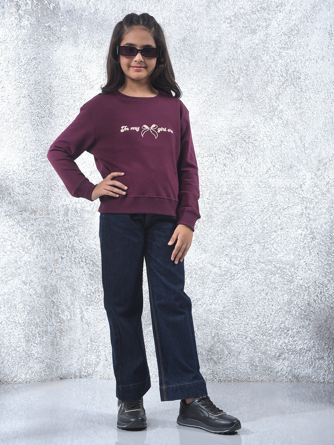 Blue 100% Cotton Wide Leg Jeans
