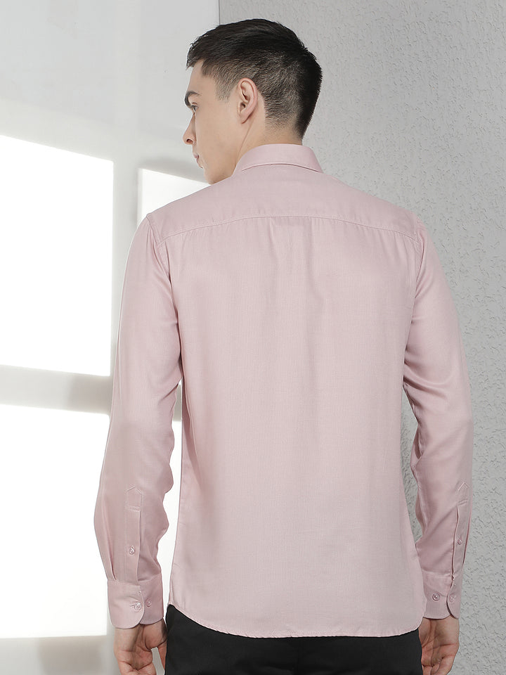 Modern Light Peach Textured Shirt