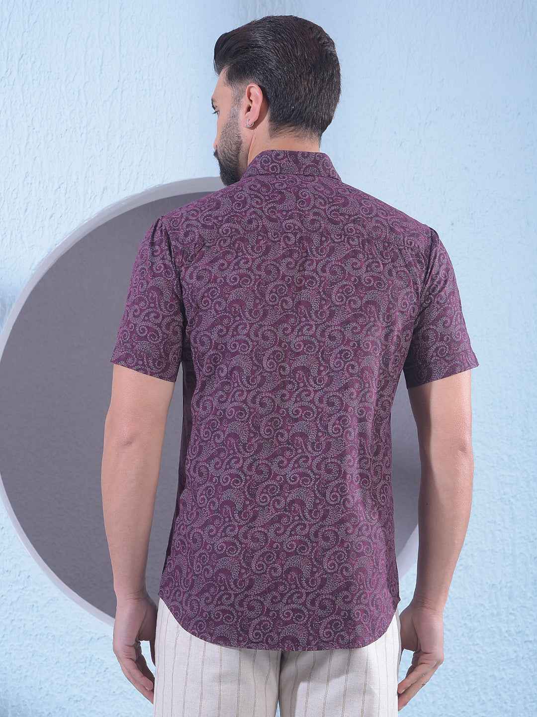 Maroon Printed Shirt