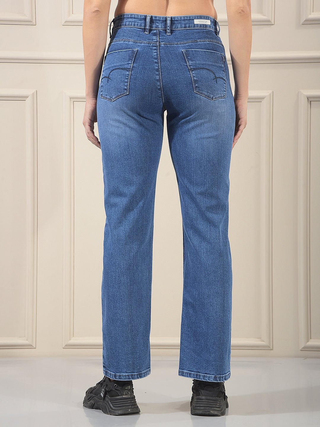 Luxe Azure Blue Straight Jeans