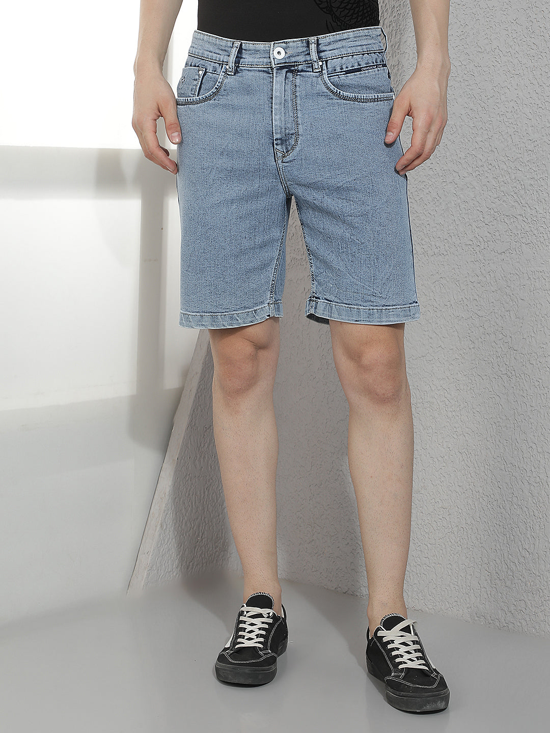 Trendy Light Blue Denim Shorts