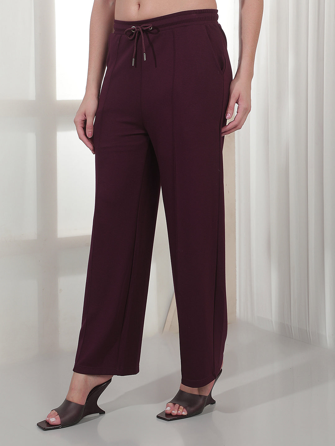 Essential Deep Wine Casual Trousers