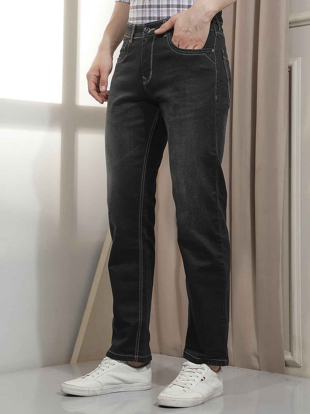 Black Straight Jeans