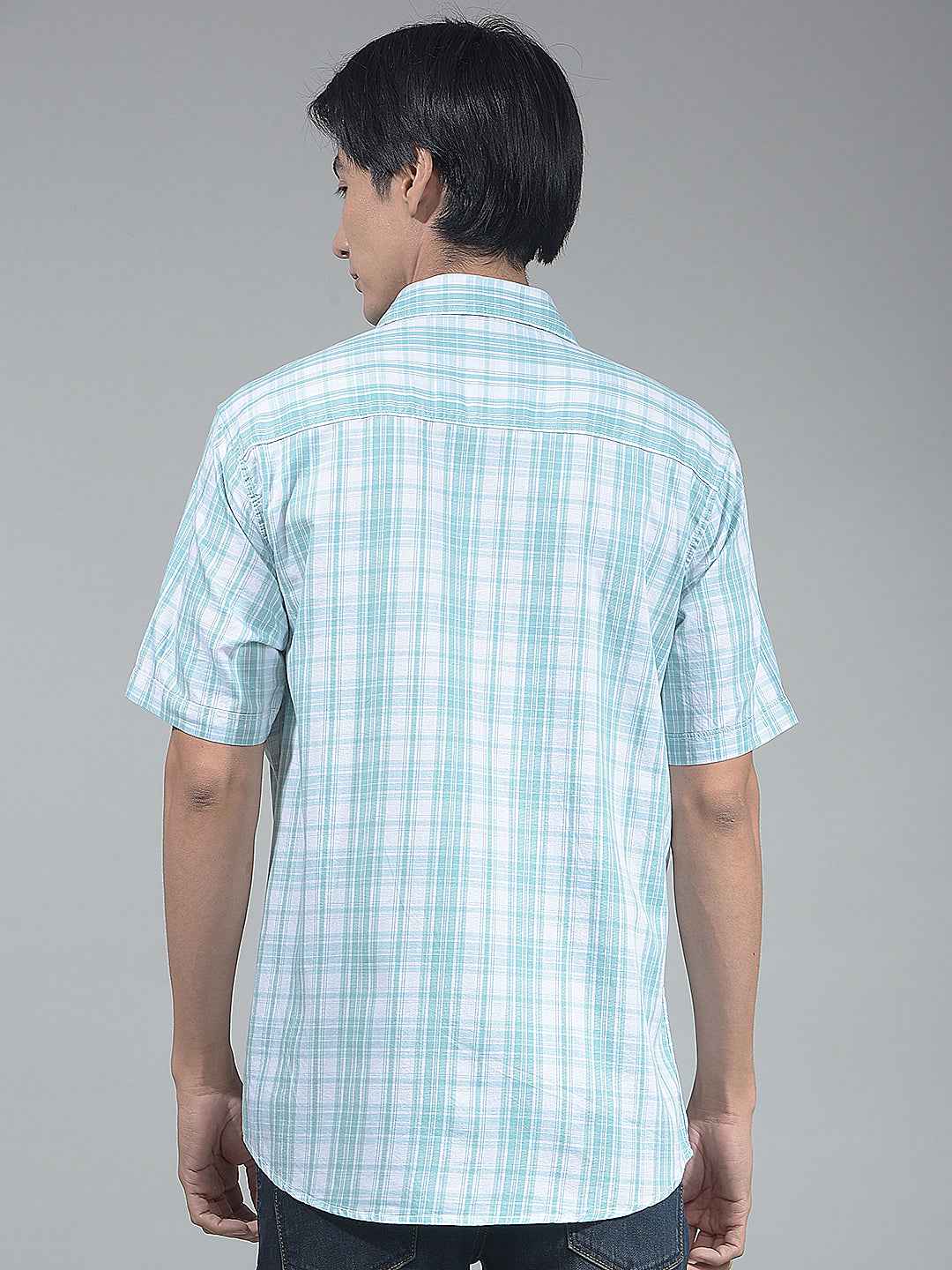 Green Checked 100% Cotton Shirt