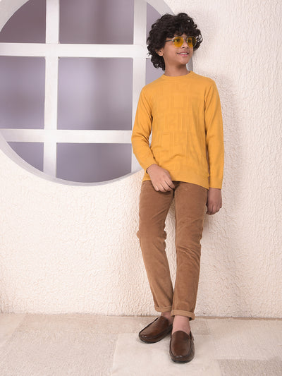 Luxe Mustard Jacquard Sweater