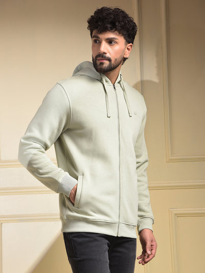 Swanky Green Hooded Neck Sweatshirt