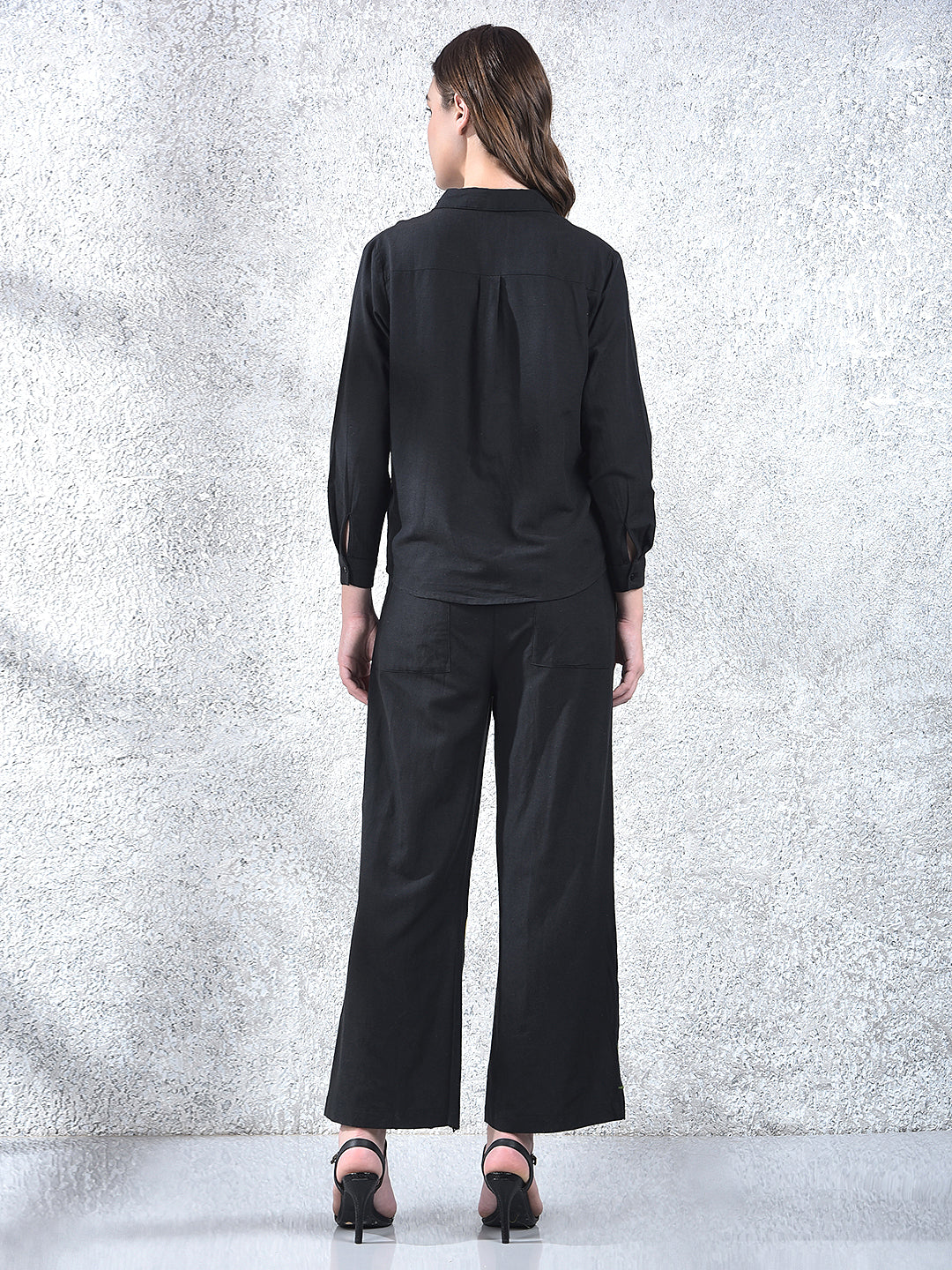 Black Embroidered Co-Ord Set