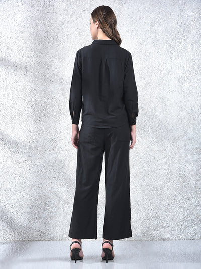 Black Embroidered Co-Ord Set