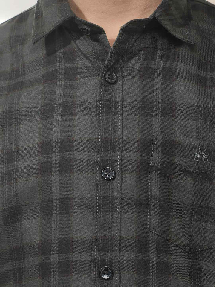Green Checked 100% Cotton Shirt