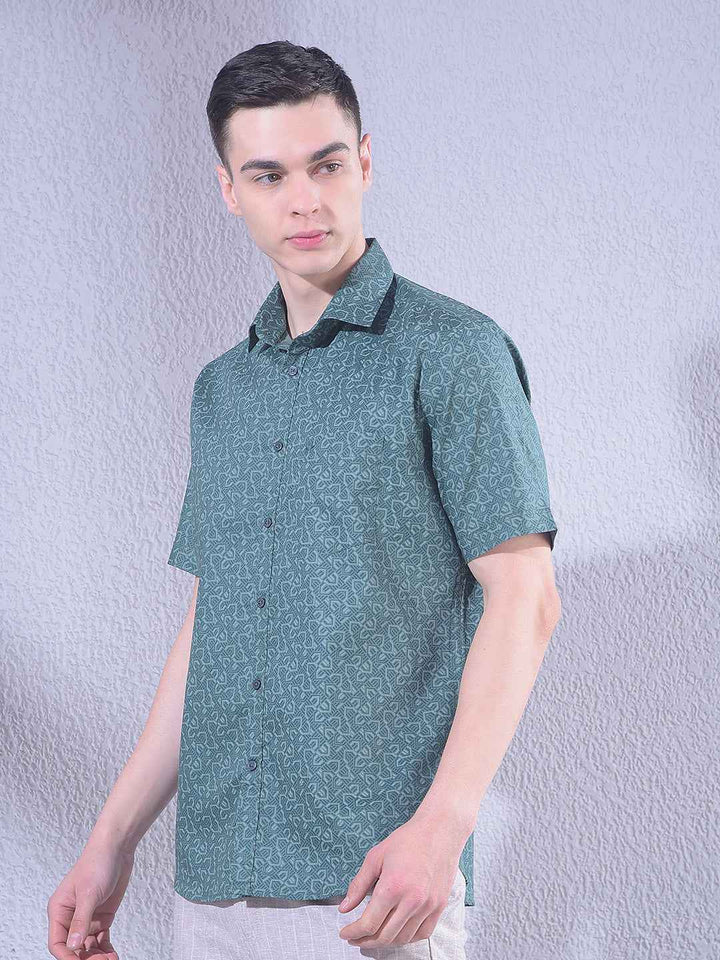 Green Contemporary Printed Shirt
