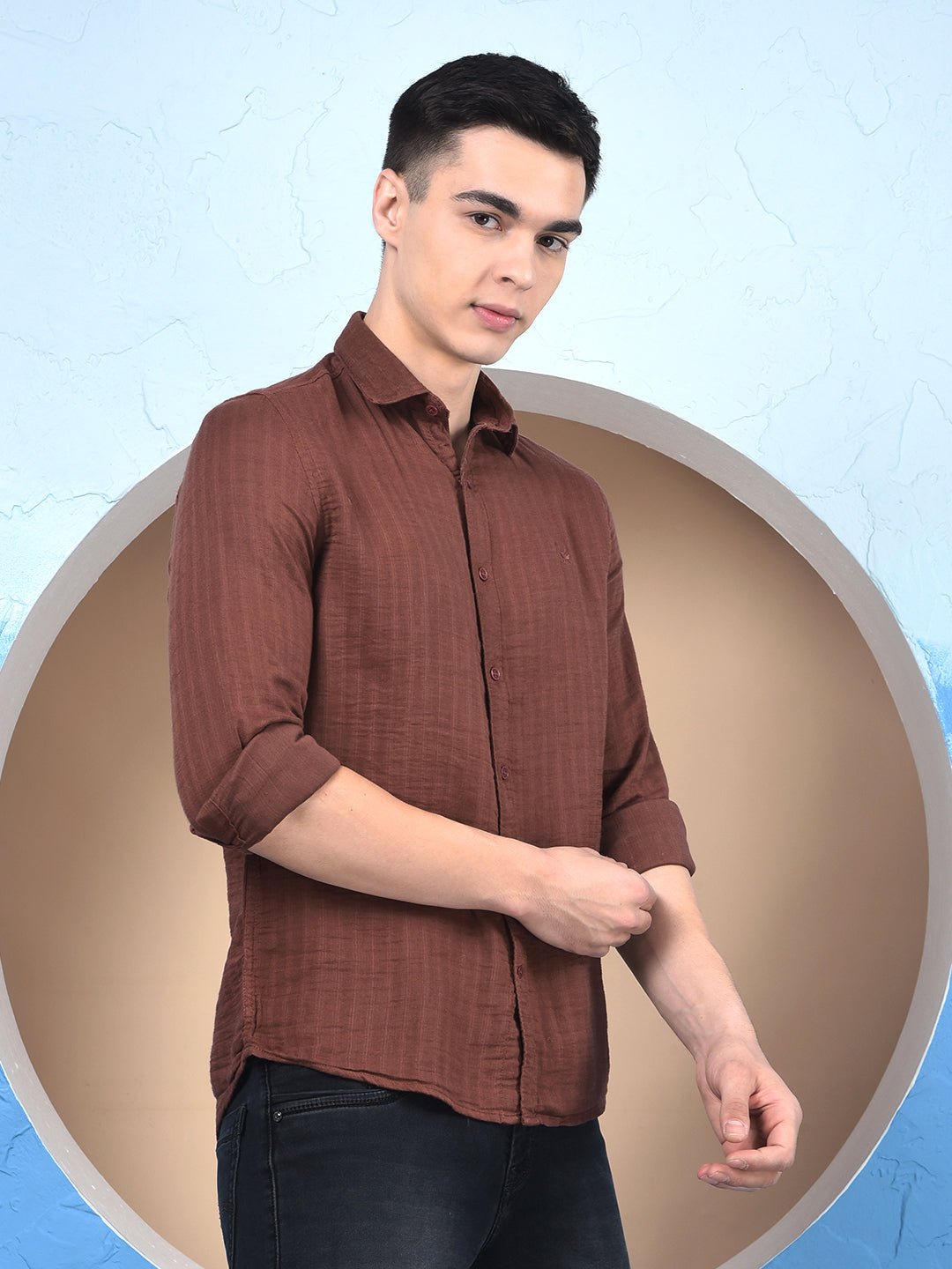 Chestnut Stripe Elegance Shirt