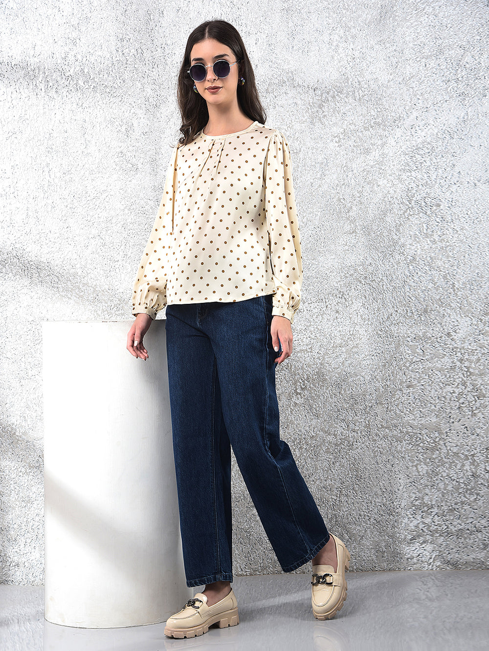 Blue Wide Leg 100% Cotton Jeans