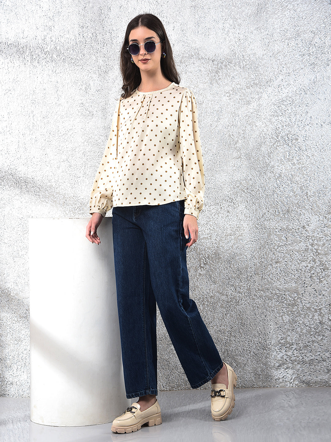 Blue Wide Leg 100% Cotton Jeans