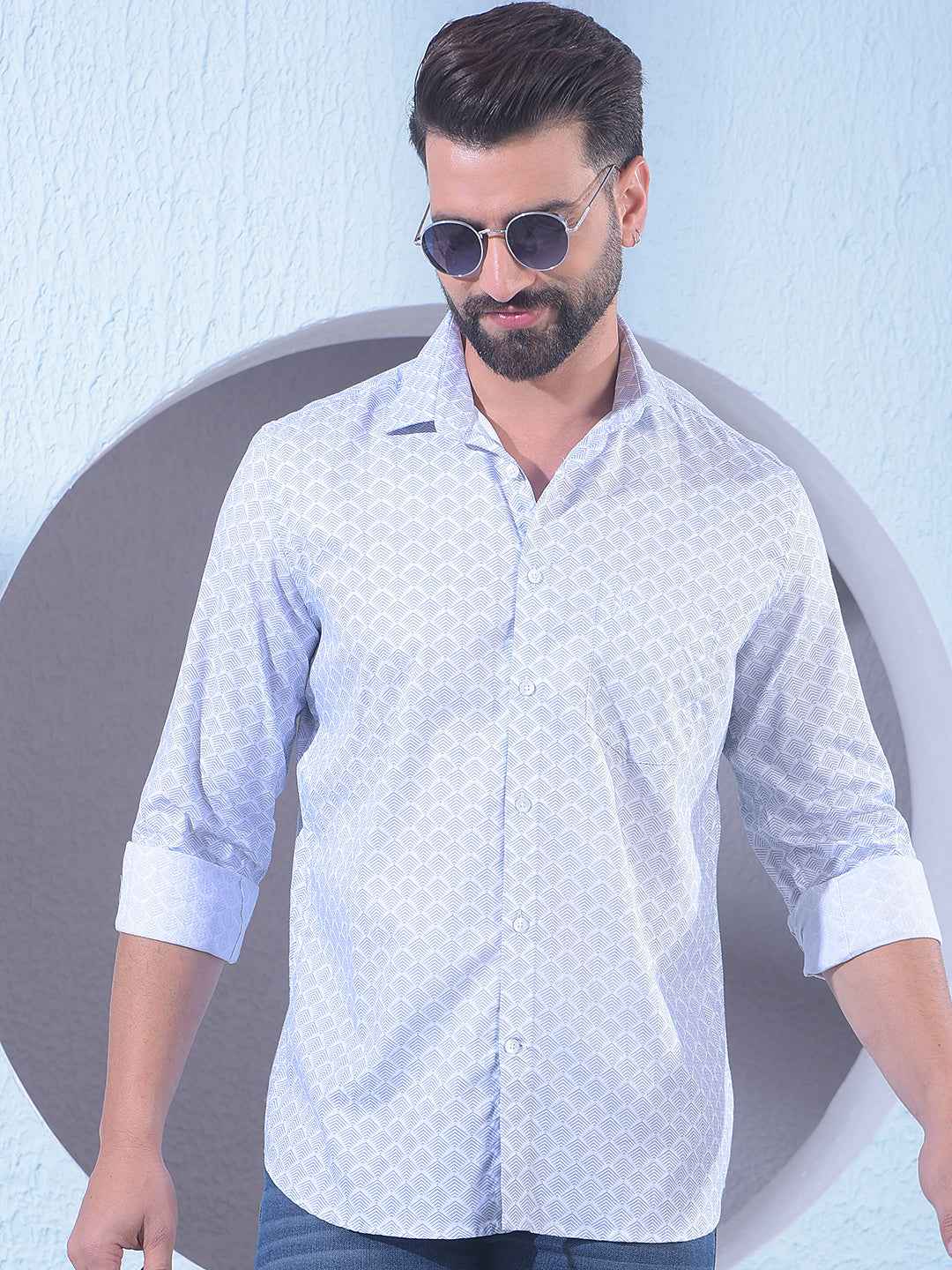 White Printed Shirt