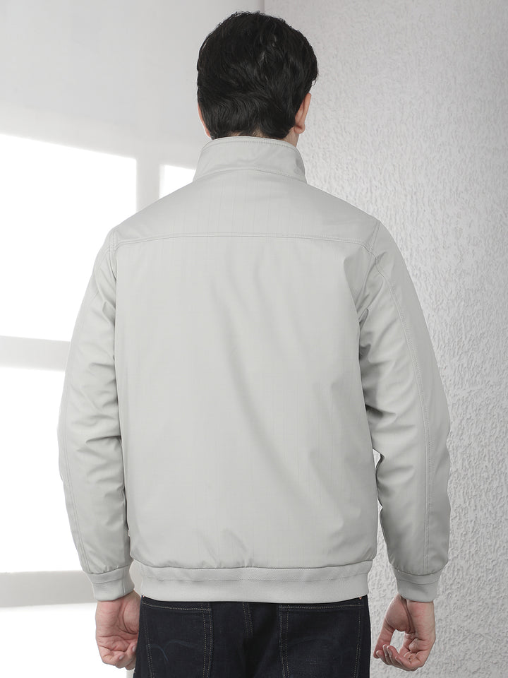 Luxe Graphite Grey Bomber Jacket