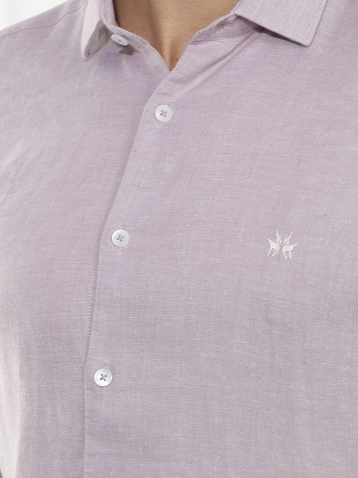 Purple Casual Linen Shirt