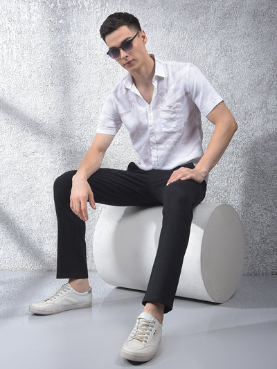 Beige Printed 100% Cotton Shirt