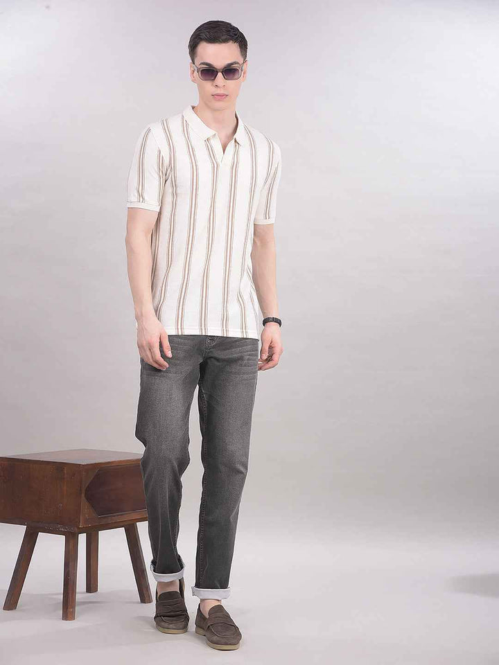 RiseMocha Brown Straight Jeans