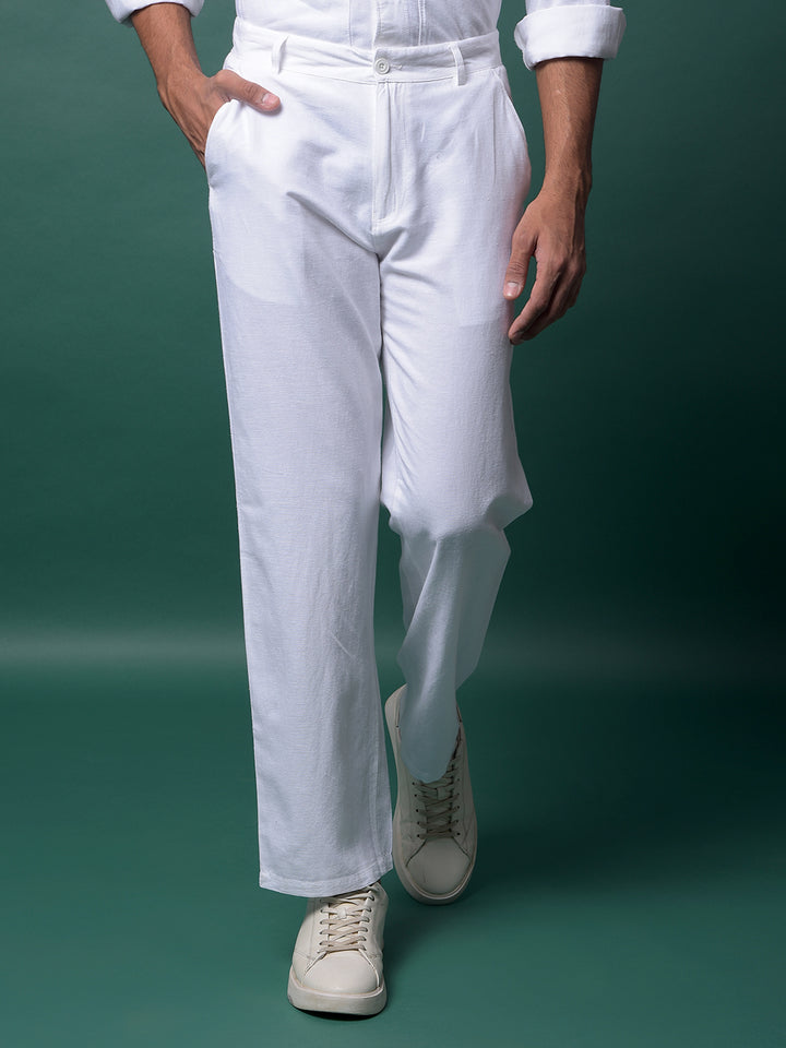 White Linen Trousers