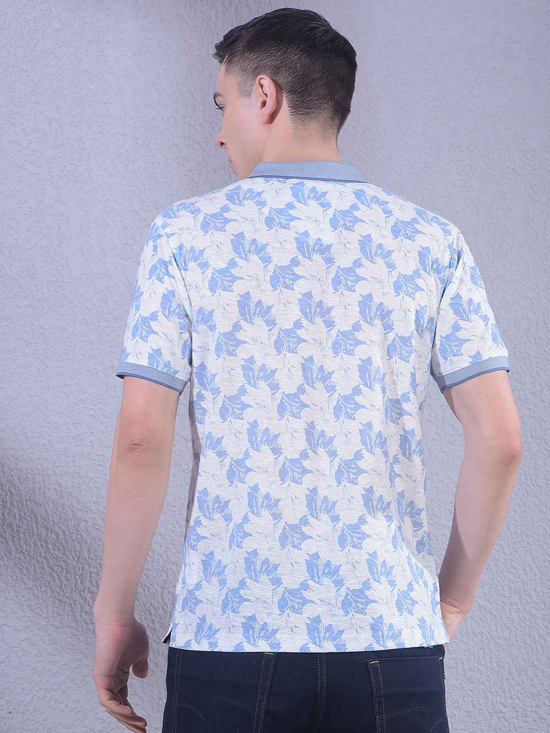 Blue Floral Print T-Shirt