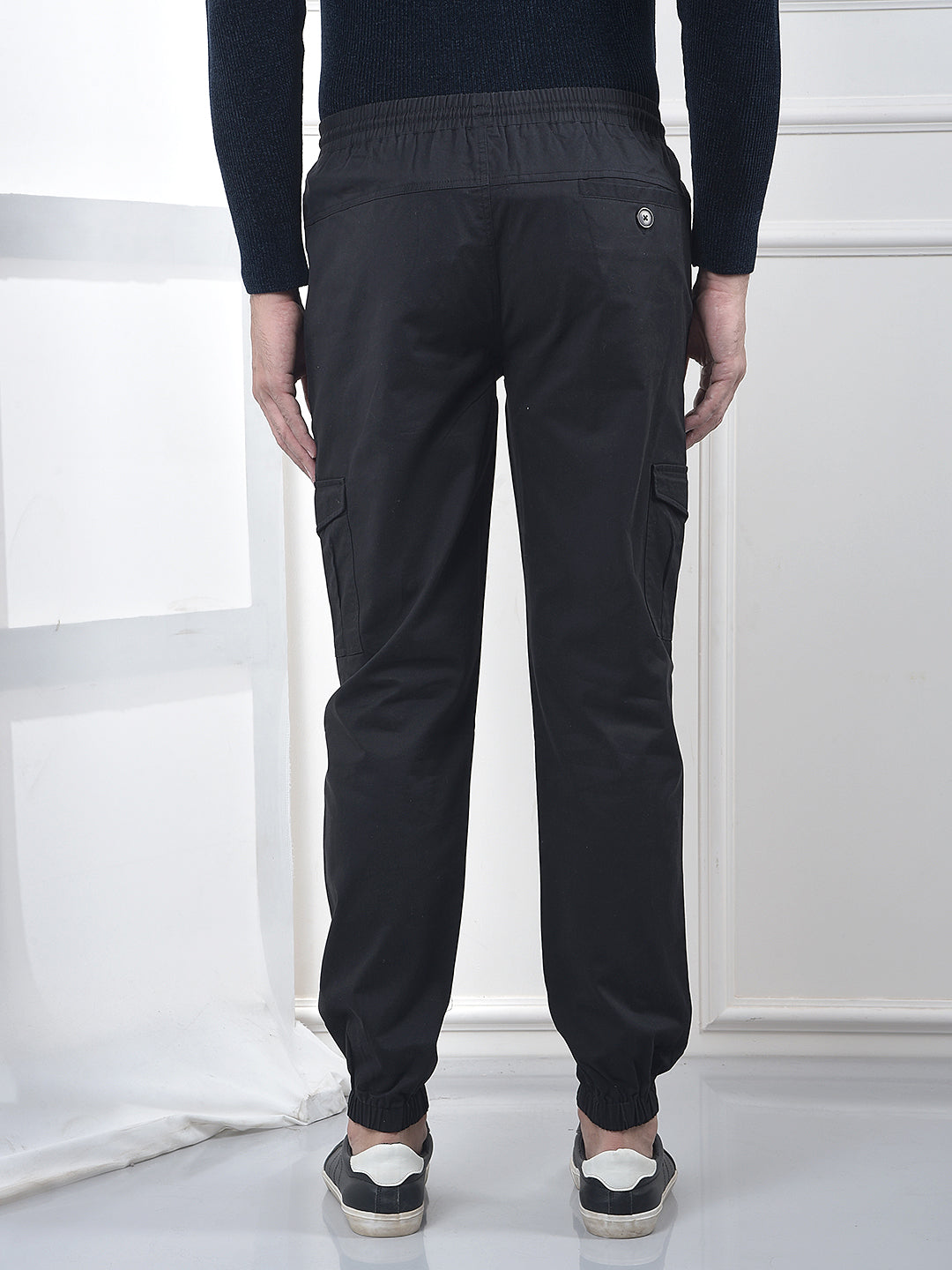 Chic Black Cargo Joggers