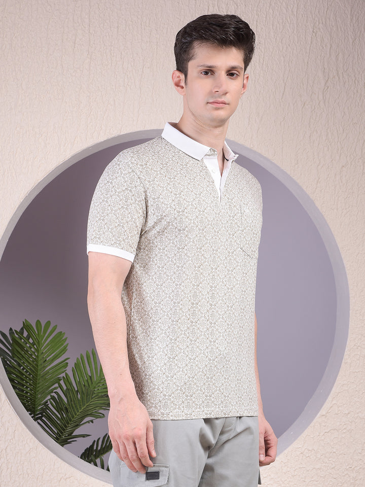 White Typographic Print T-Shirt-Men T-Shirts-Crimsoune Club