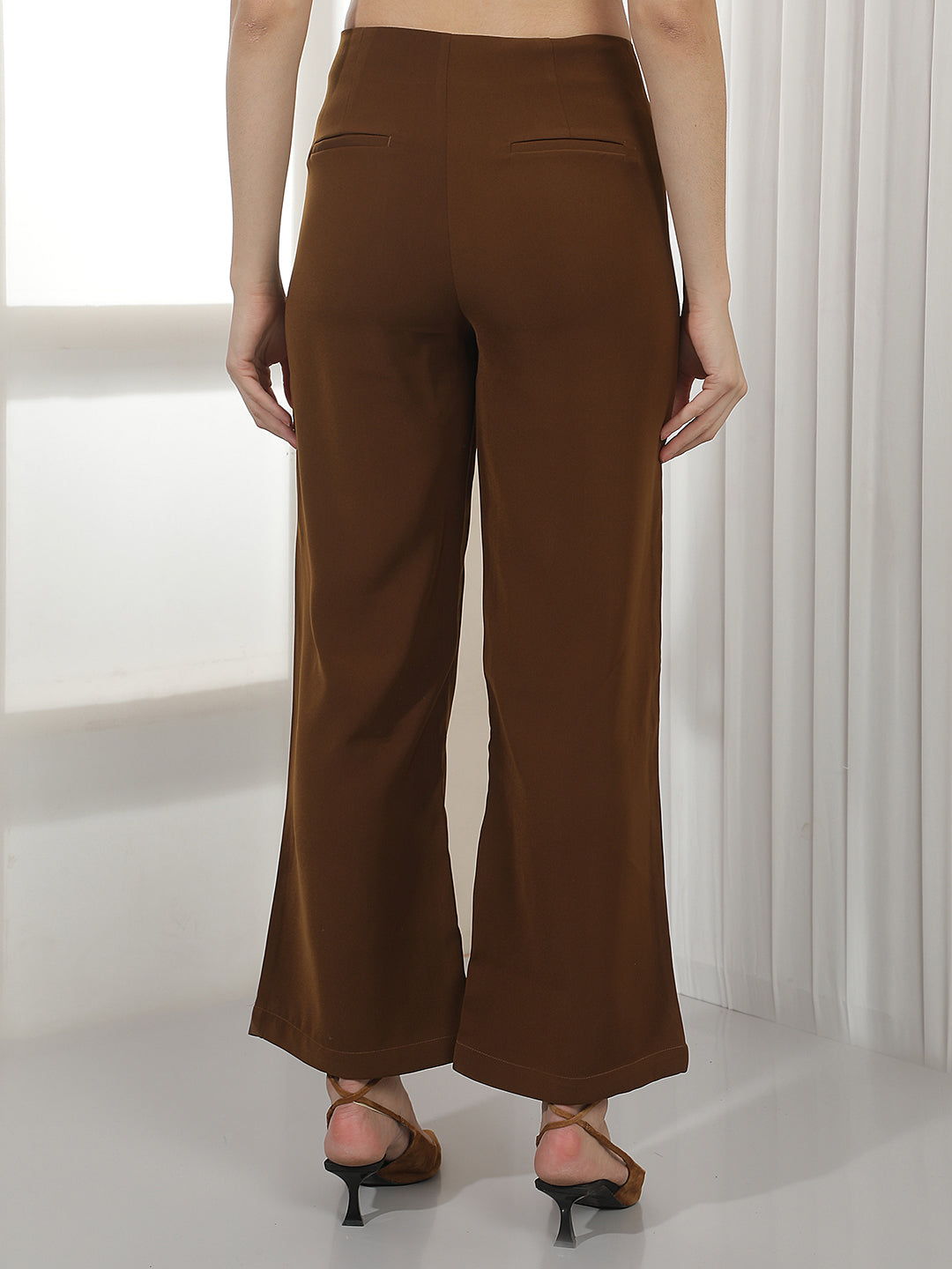 Brown Wide Leg Trousers