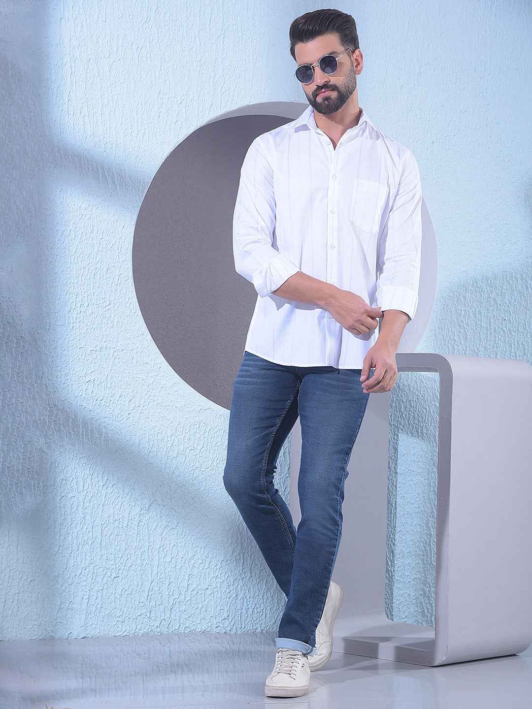 Vibrant Blue Stretchable Jeans