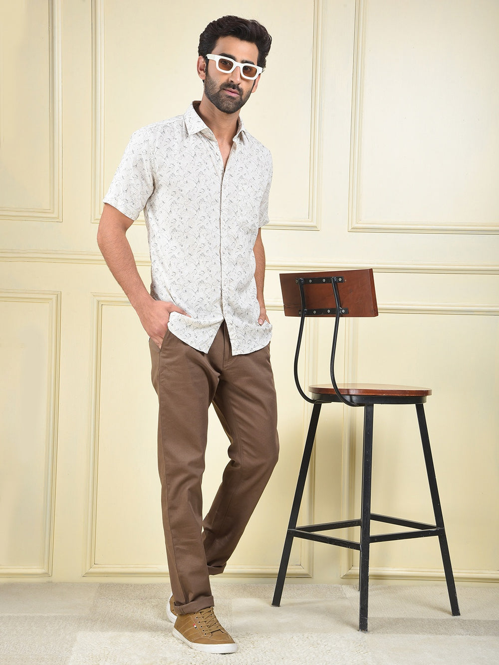 Clear Fit Brown Trousers