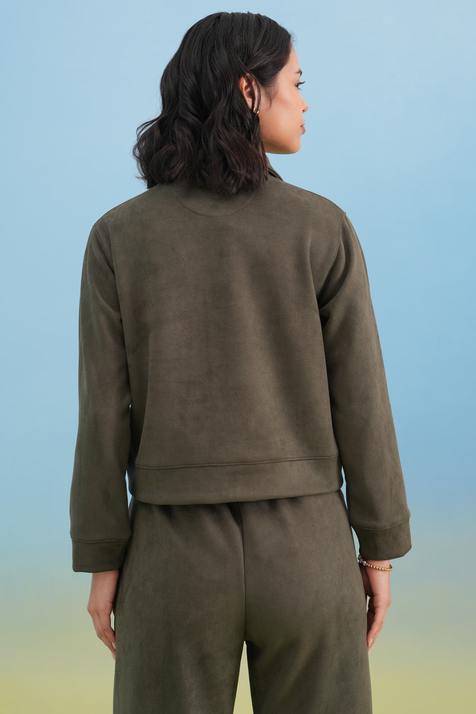 Olive Soft-Touch Buttoned Shacket