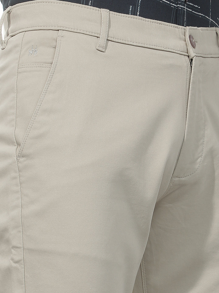 Sleek Milk Cream Straight Trousers