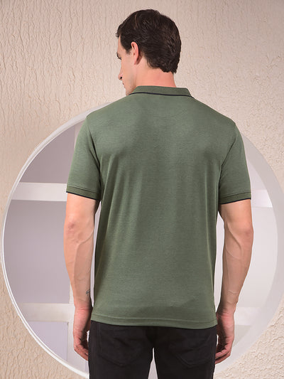 Green Polo Neck T-Shirt