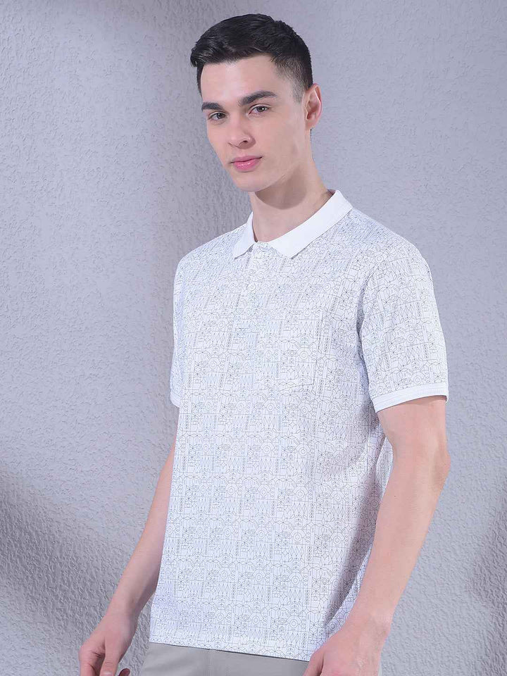 White Printed T-Shirt