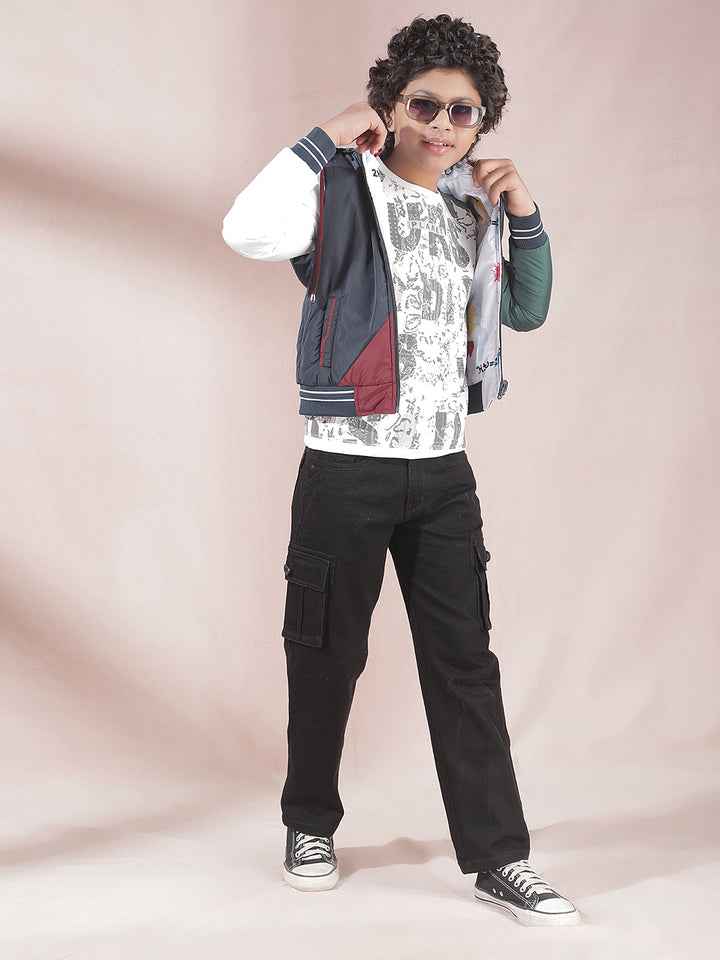 Colorblock Hooded Puffer Jacket