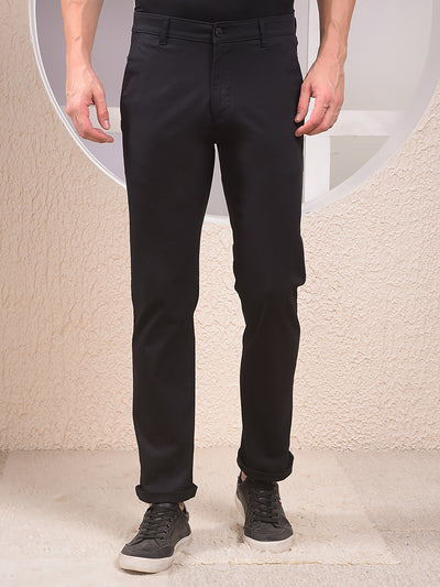 Spunky Black Straight Trousers
