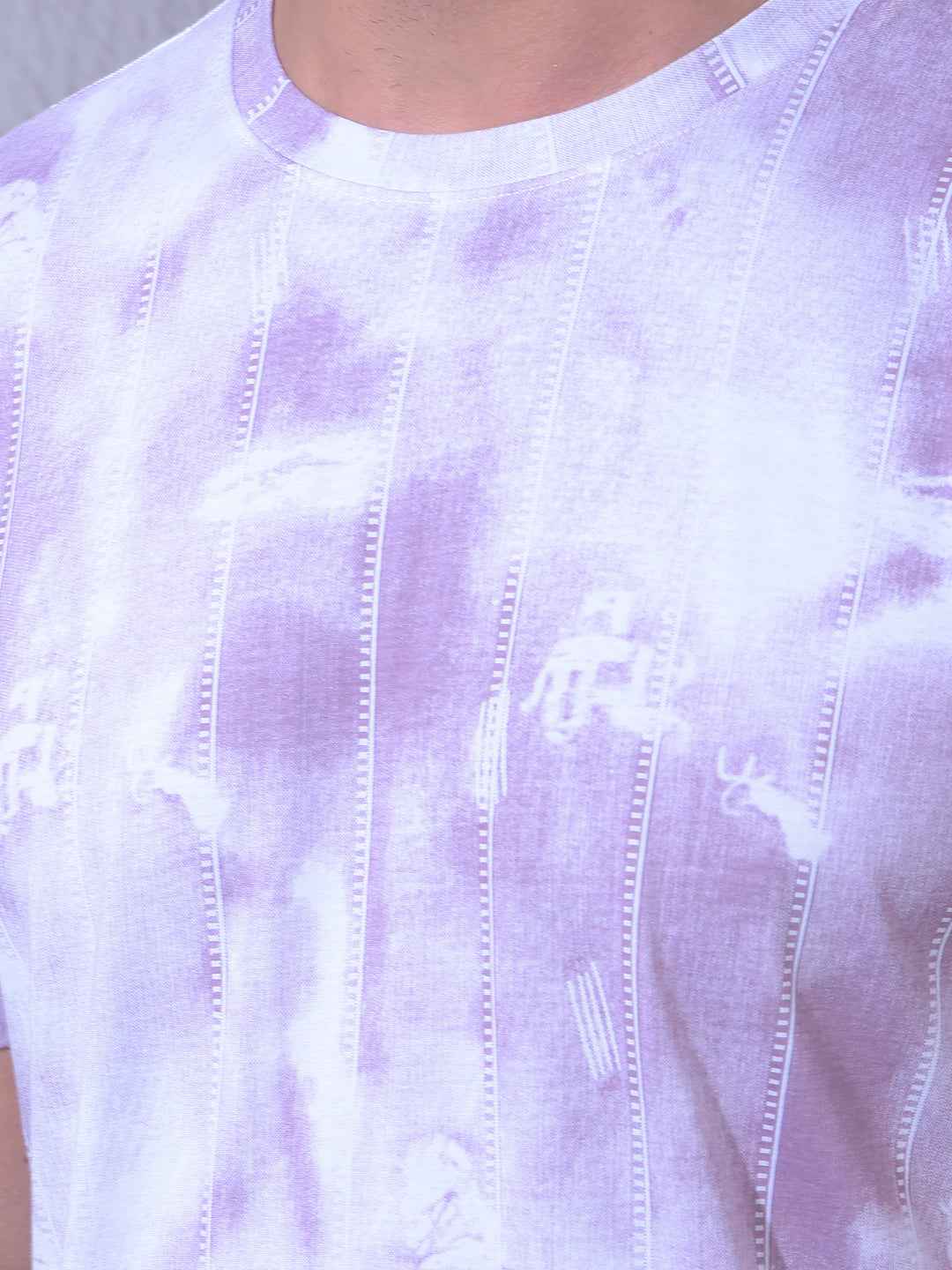 Purple Printed T-Shirt
