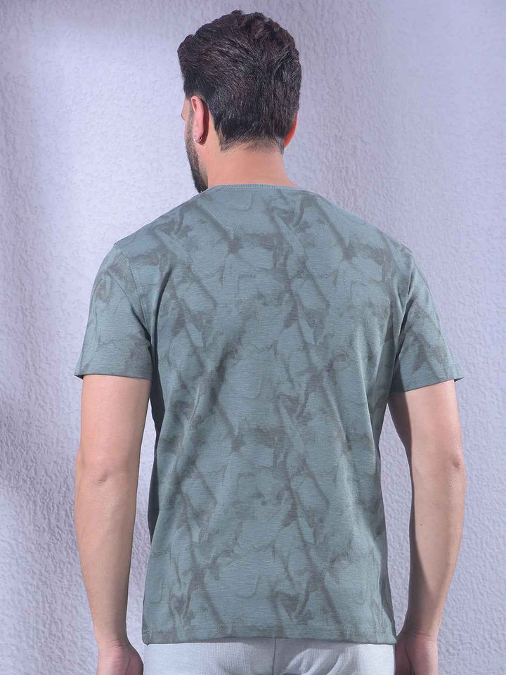 Olive Printed T-Shirt