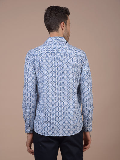 Blue Printed Shirt